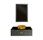 Комплект мебели ARMADI ART Lucido 100 со столешницей Глянцевый Графит, фурнитура золото