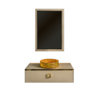 Комплект мебели ARMADI ART Lucido 100 со столешницей Capuccino, фурнитура золото
